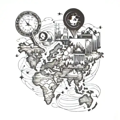 Travel Polaroid World Map