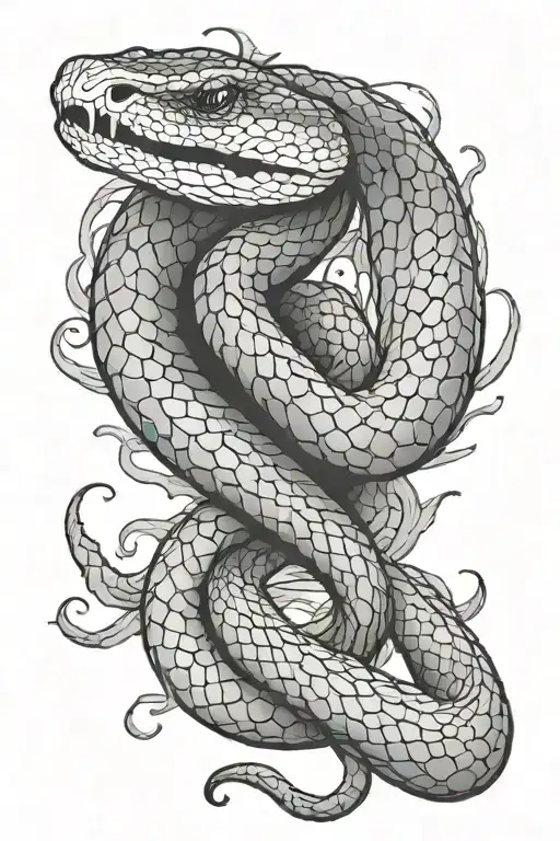 Dragen Or Snake Coiled