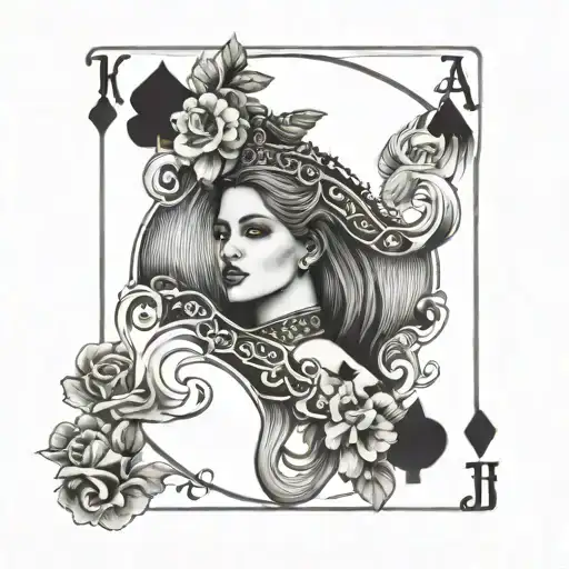 Jack Of Clubs Playing Card With A Female As Jack Abd With A Ship