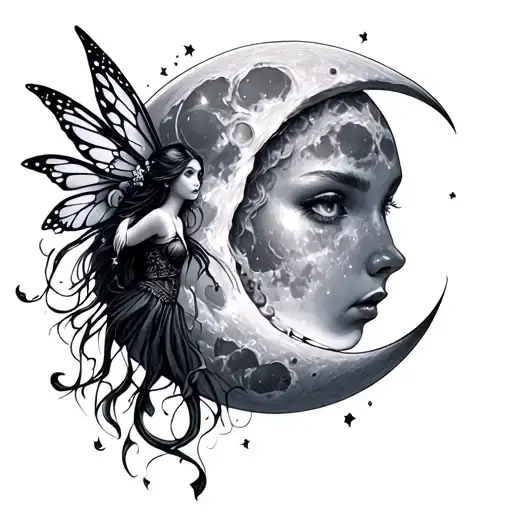 Moon With A Fairy