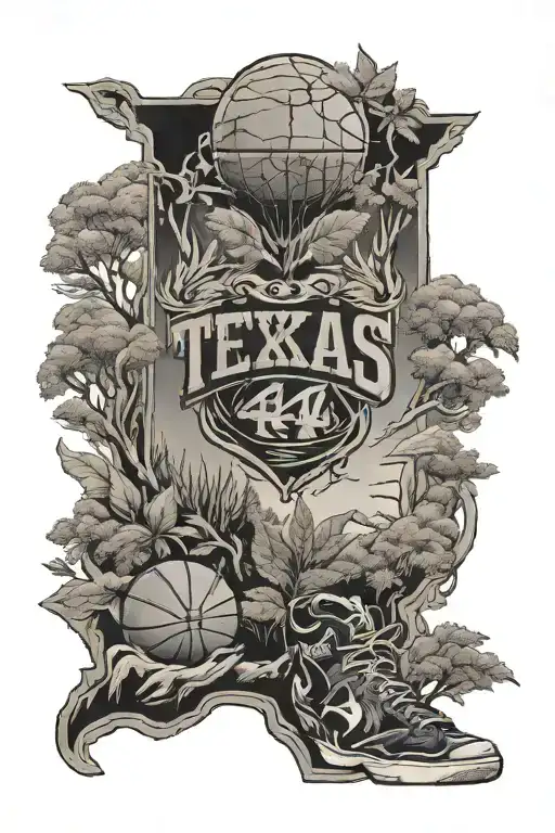 Texas Nature And Basketball Jersey Number 44