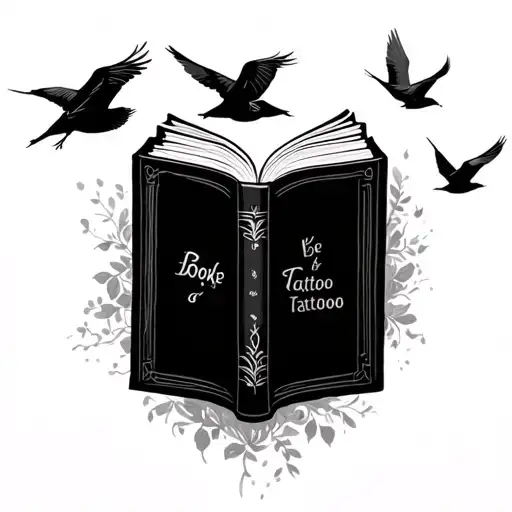 Book And Birds Flying Away