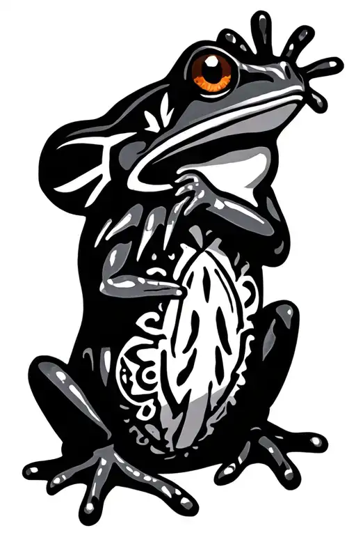 Taino Puerto Rican Flag Coqui Frog