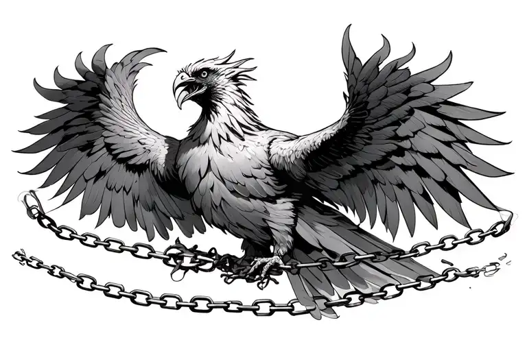 Hungry Phoenix Breaking Chains And Rising