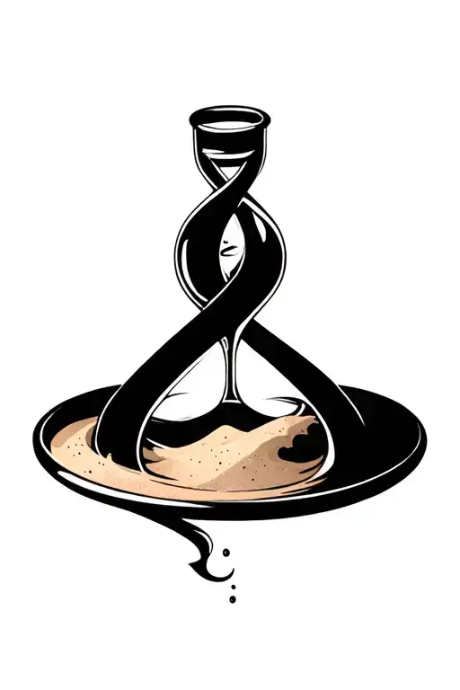 Infinity Symbol Hour Glass With Sand Anker