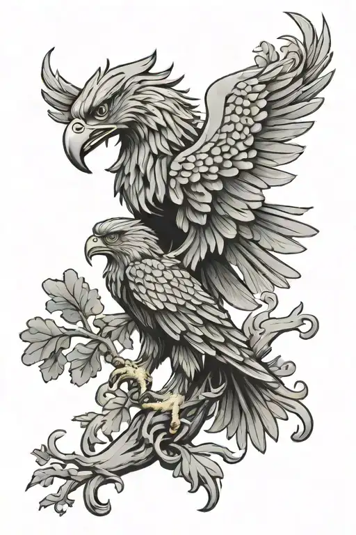 Polish Eagle Irish Tree Intertwined