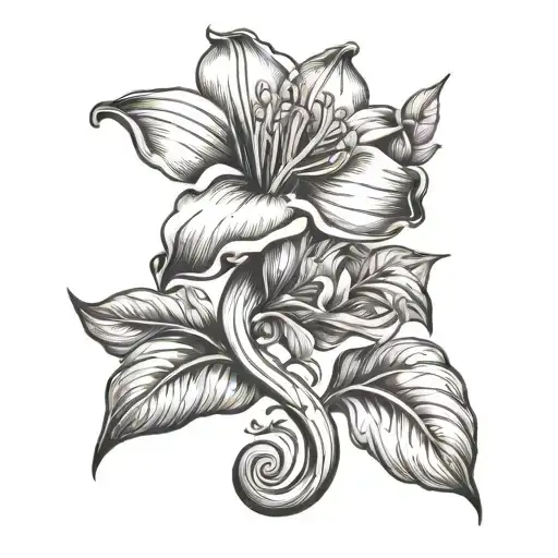 Aquarius Birth Flower With The Name Aviana In The Stem