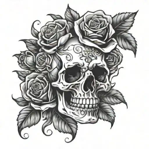 Skull And Roses