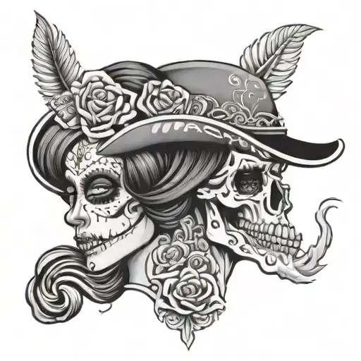 Dark Horse And La Catrina Tattoo