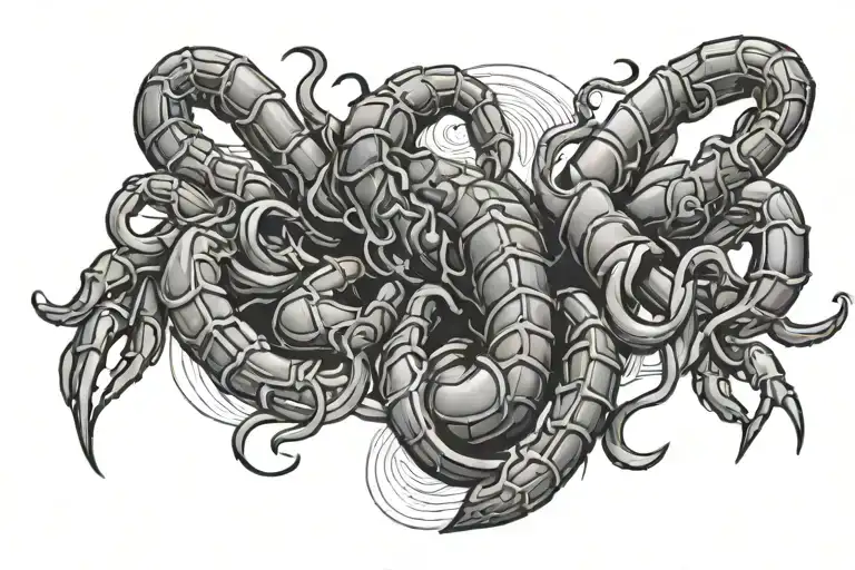 Name Azade Ind Handwrting With Scorpion Wrapped