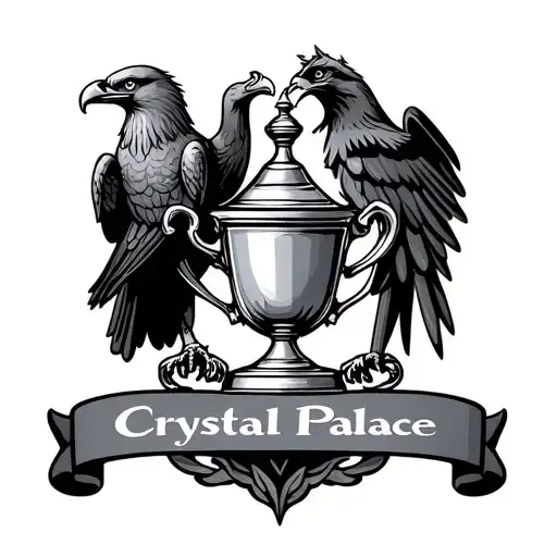 Crystal Palace Badge With The Fa Cup And An Eagle Perched
