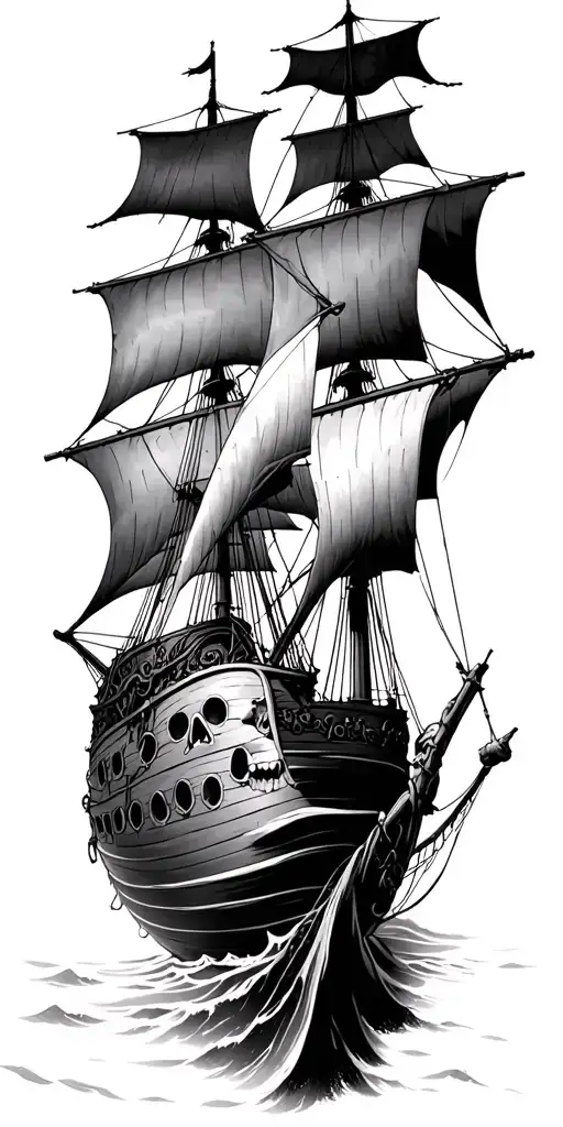 Skulls Sunken Pirate Ship Leviathan