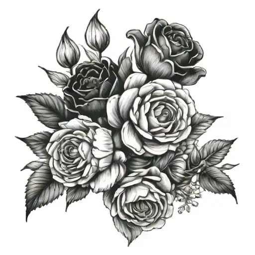 December And Feb Birth Flower Bouquet