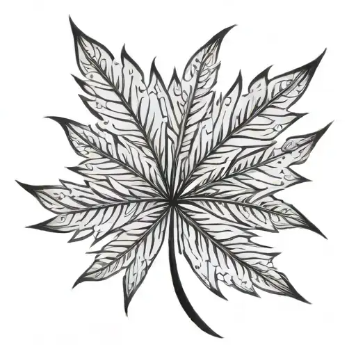Tribal Weed Leaf