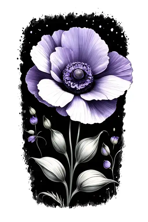 Poppy And Daffodil And Violet