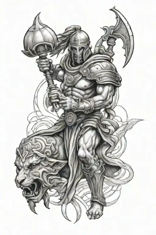 Aquarius Spartan Warrior Holding