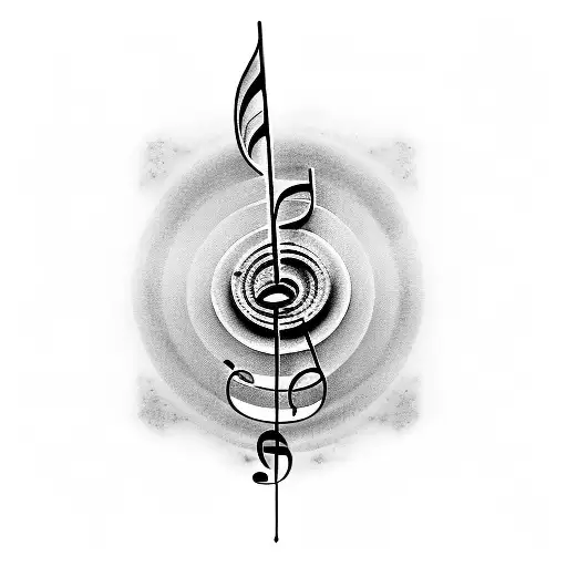 Music Notes With Soundwaves