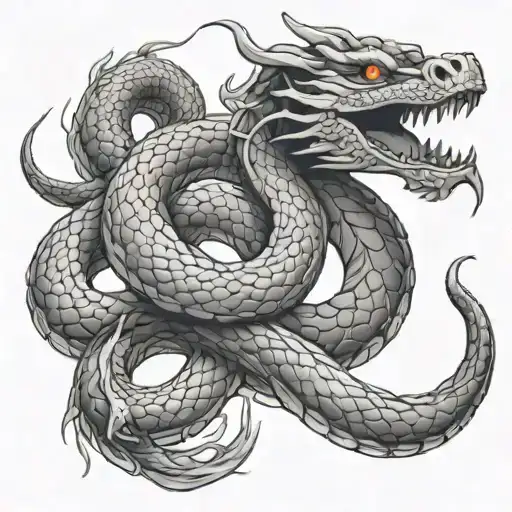 Snake Dragon Coiled