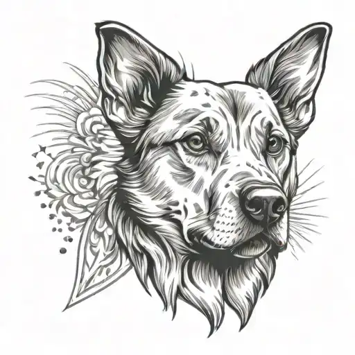 A Paw Print With Dog Facial Features