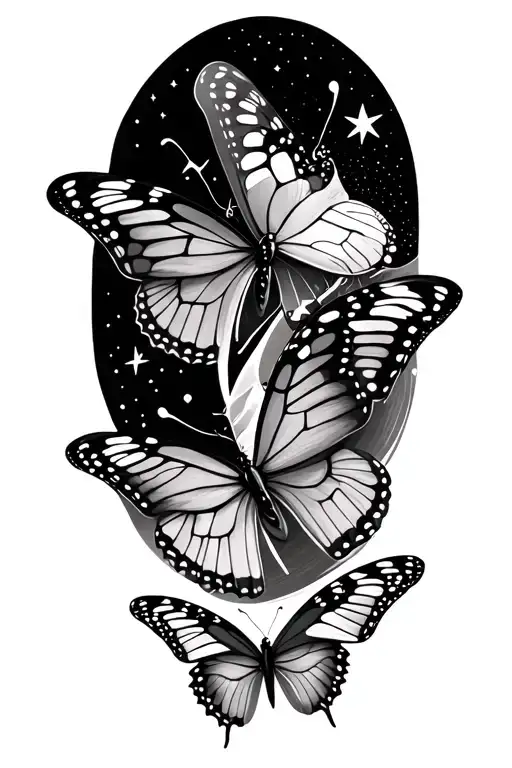 Butterfly's And Stars Shining