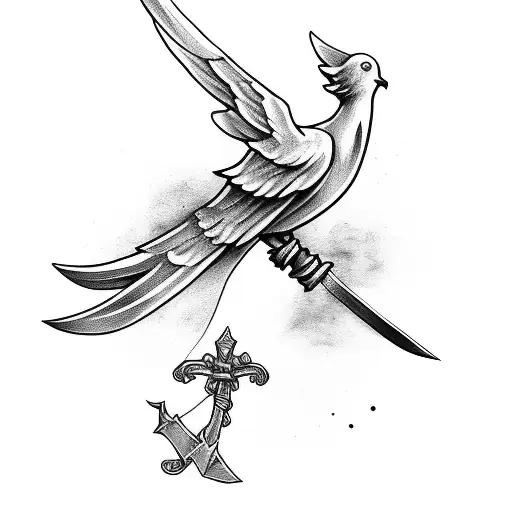 Dove Carrying Sword