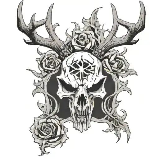 Deer Skull Punisher Skull Inside