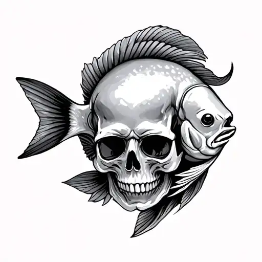 Skull And Fish