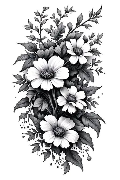 Vines With Wildflowers Intertwined