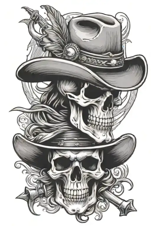 Western Skull Cowboy