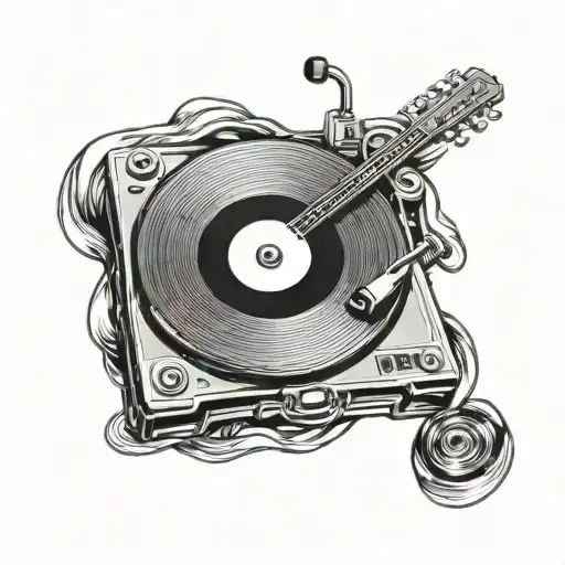 Vinyl Record With Music