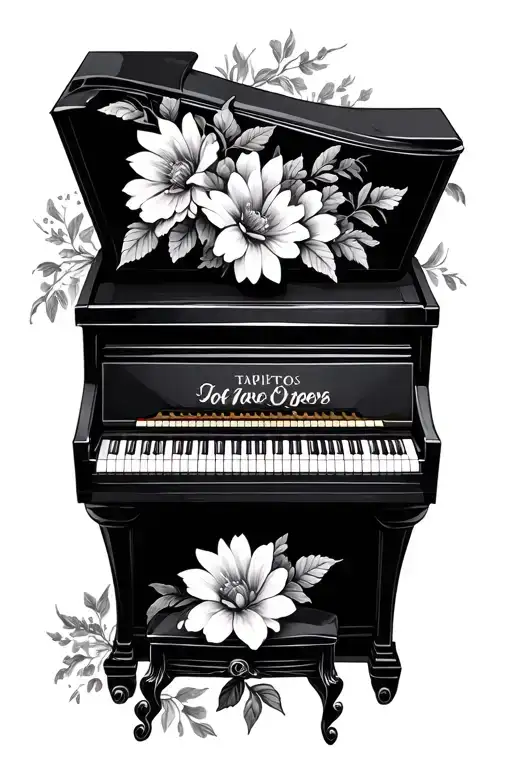 Piano With Flowers