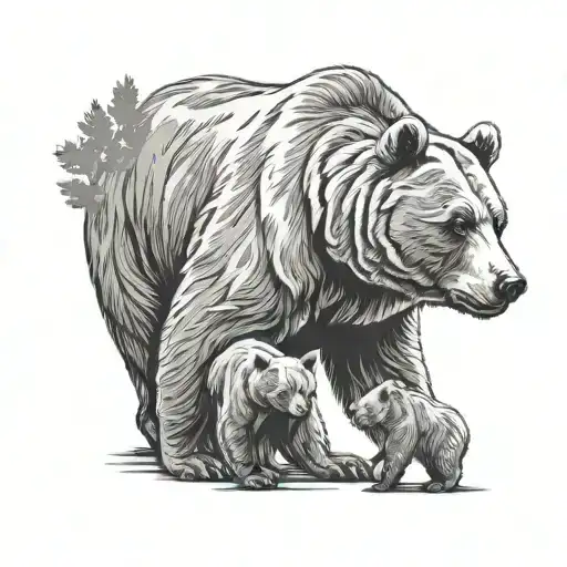 Bear And Cubs