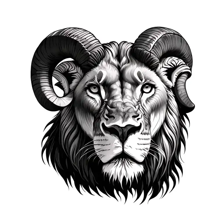 Lioness And Aries Ram