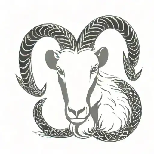 Celtic Sheep Rams Head