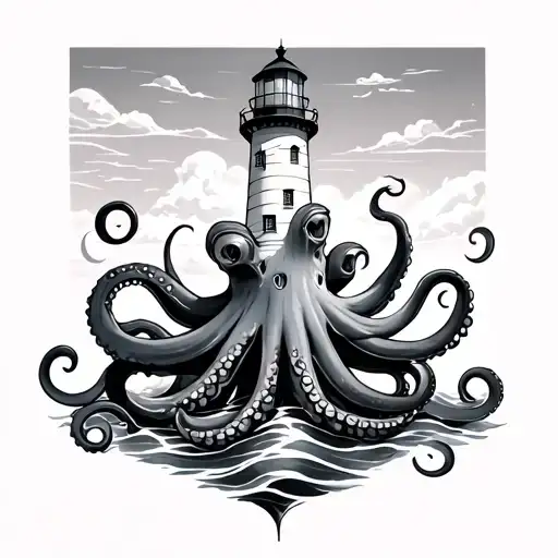Lighthouse Wrapped In Octopus