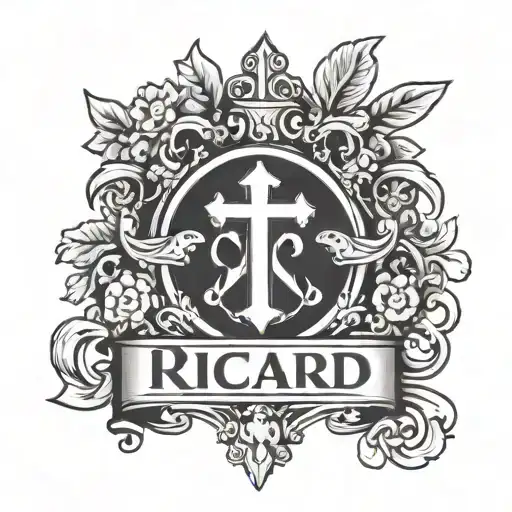 Ricard Logo With Christian Cross