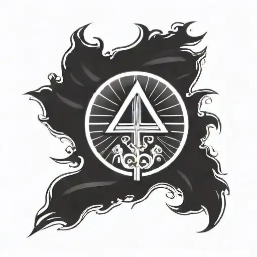 Ricard Sun Logo With Christian Cross