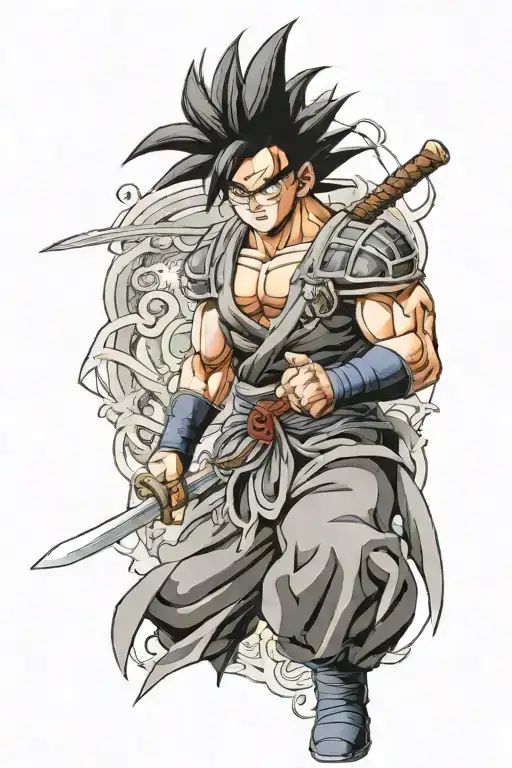 Dragon Ball Z Samurai And Dragon Wrapped