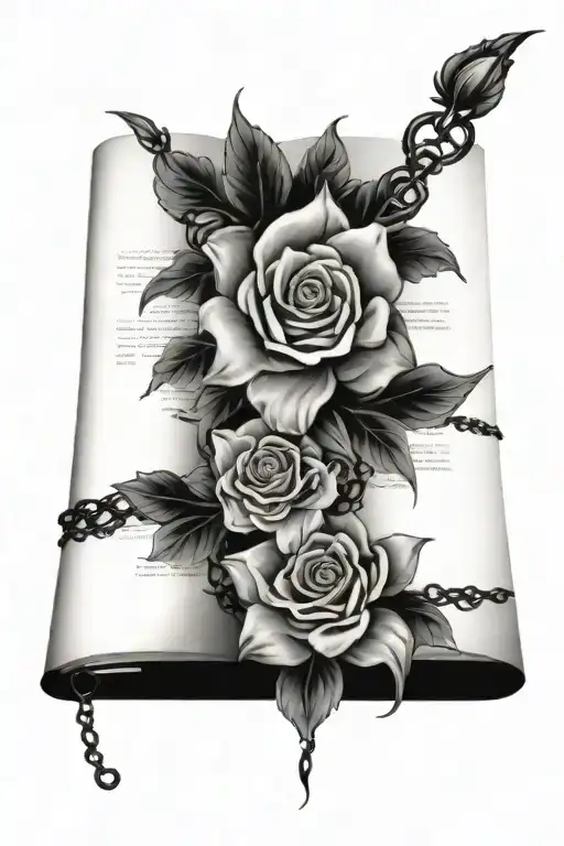 Hand Chain Book Open Flowers