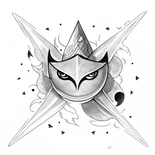 Small Crescent Moon With Evil Eye