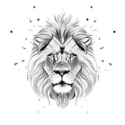 Lion Infront Of A Mirror