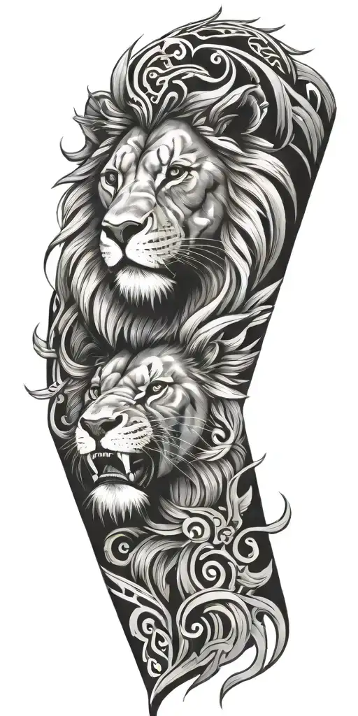 Lion &Vzeus & & Tribal
