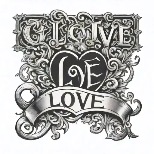 Combined The Word Love And Live