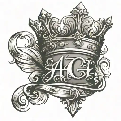 Crown With Letter A