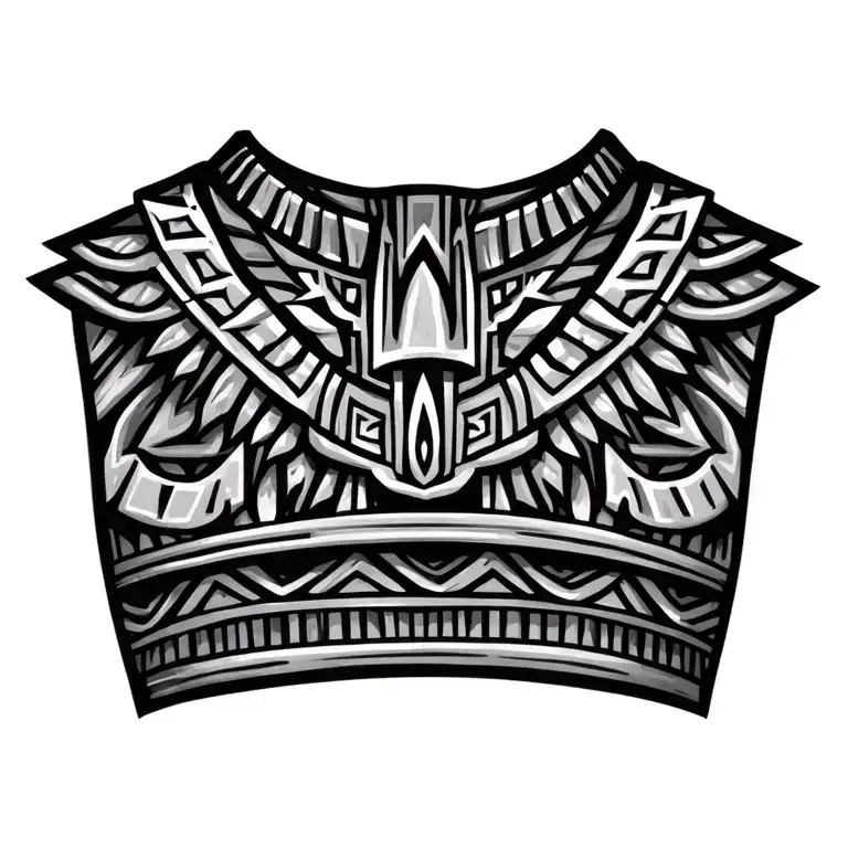 Aztec Themed Chest And Stomach