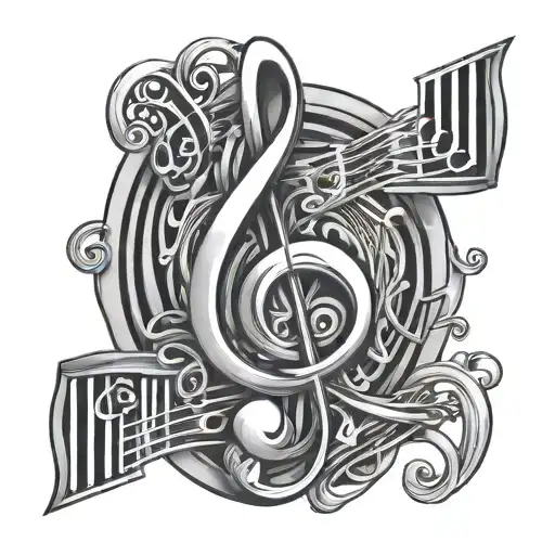 Music Note Intertwined
