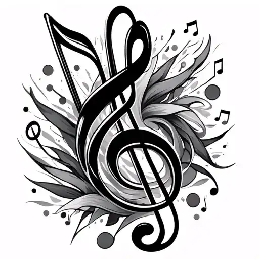 Music Notes Intertwined