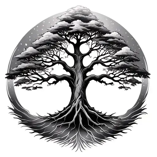 Tree Of Life With Two Trunk