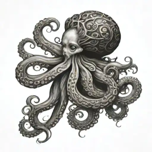 Octopus Three Heart Chambers Siren Mermaid