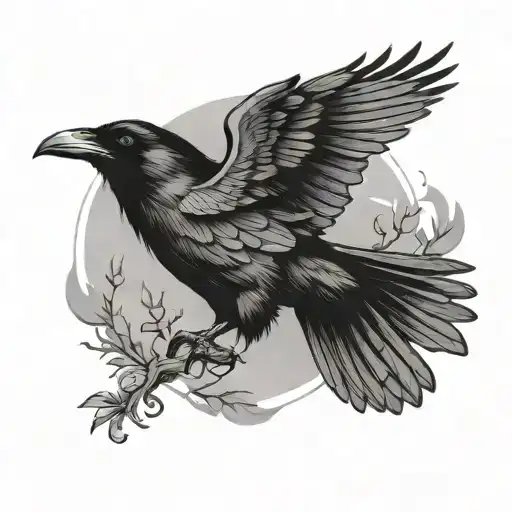 Raven Flying
